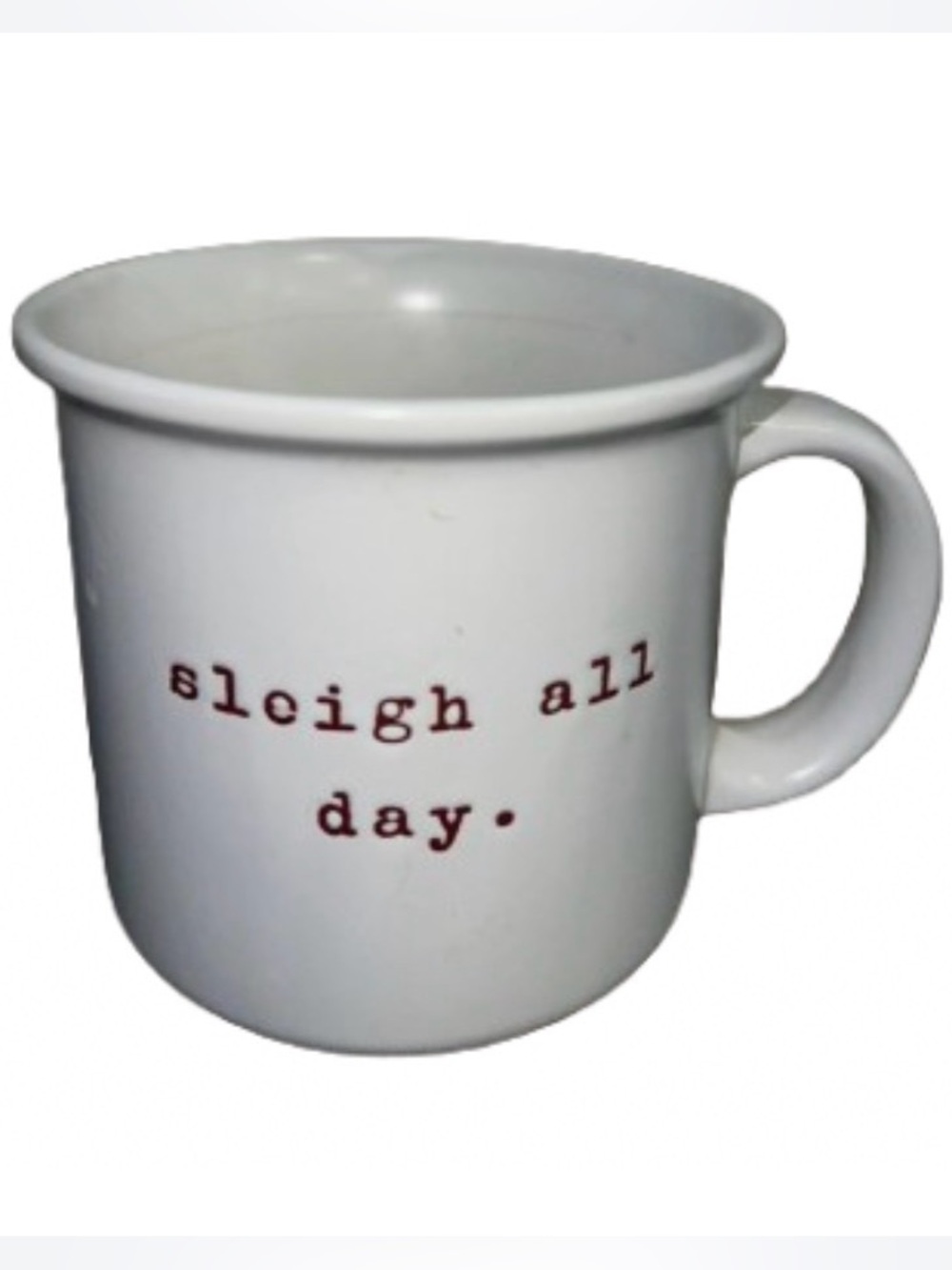 Nicole Miller New York Sleigh All Day White Christmas Coffee Mug